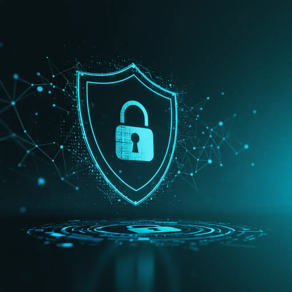 Data privacy and security icon for AI food tracking